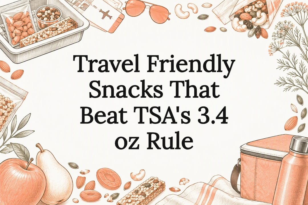 Decorative travel snack title card