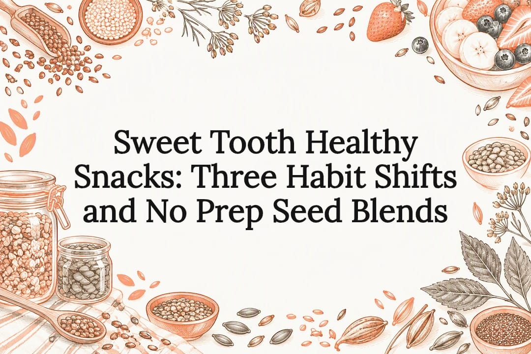 Decorative seed snack title card illustration
